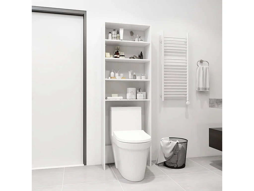 Meuble pour machine à laver Blanc 64x24x190 cm