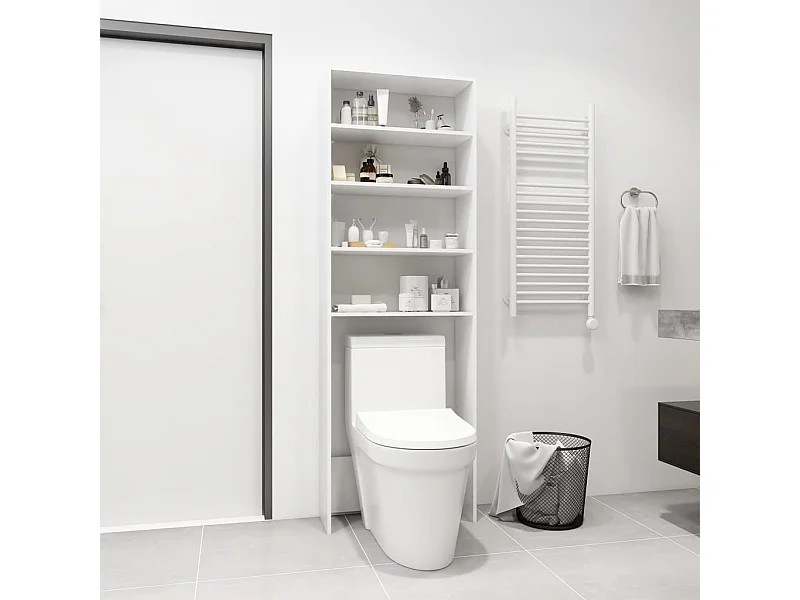 Meuble pour machine à laver Blanc 64x24x190 cm