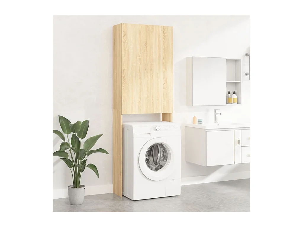 Mobile lavatrice Rovere Sonoma 64x25,5x190 cm
