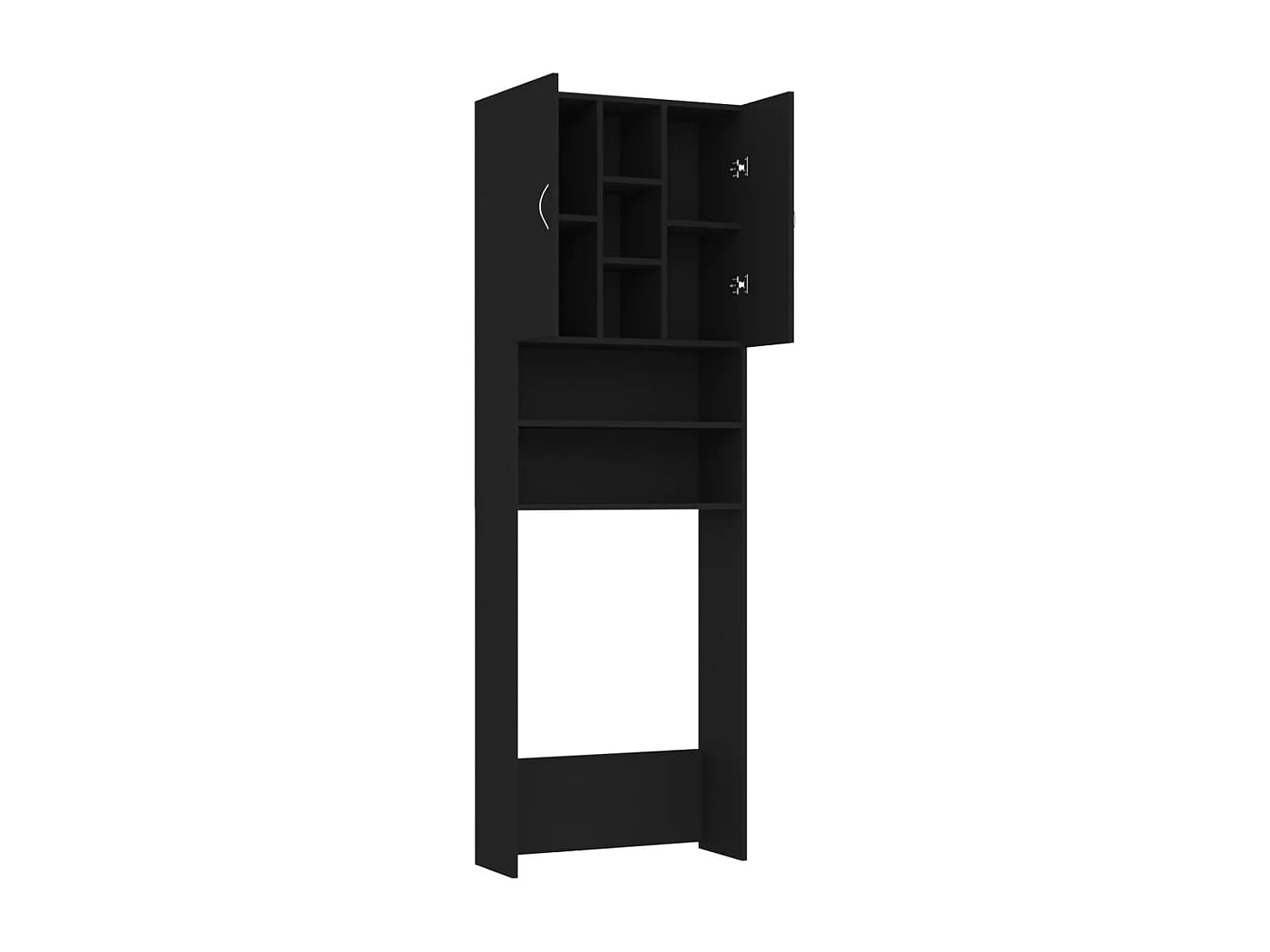 Meuble pour machine à laver Noir 64x25,5x190 cm