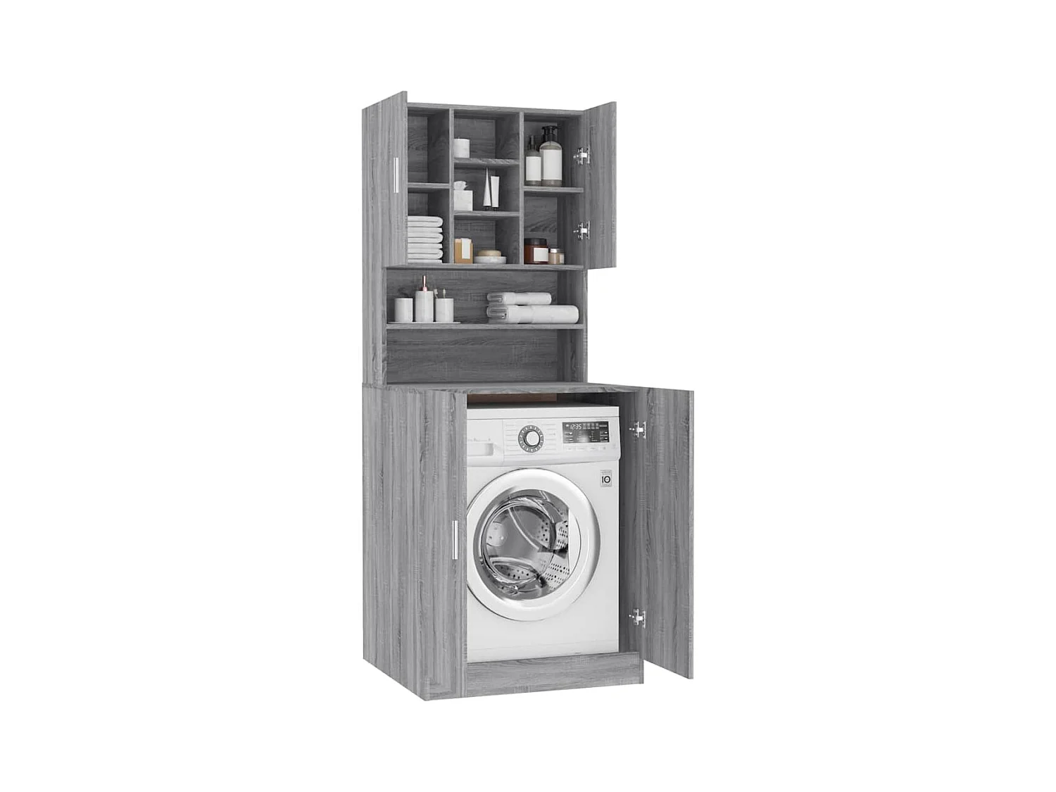 Armoire pour machine à laver Sonoma gris Bois d'ingénierie