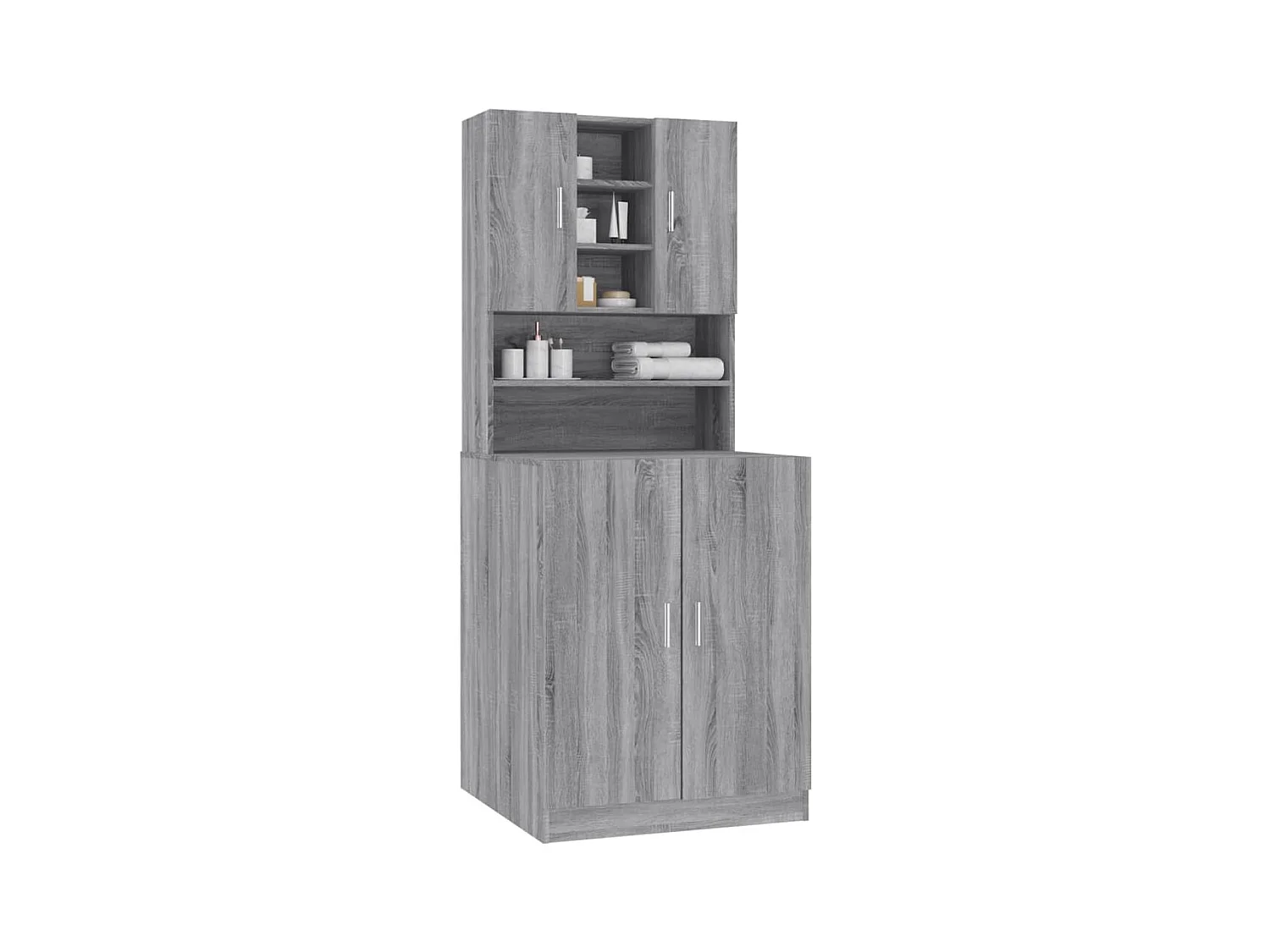 Armoire pour machine à laver Sonoma gris Bois d'ingénierie