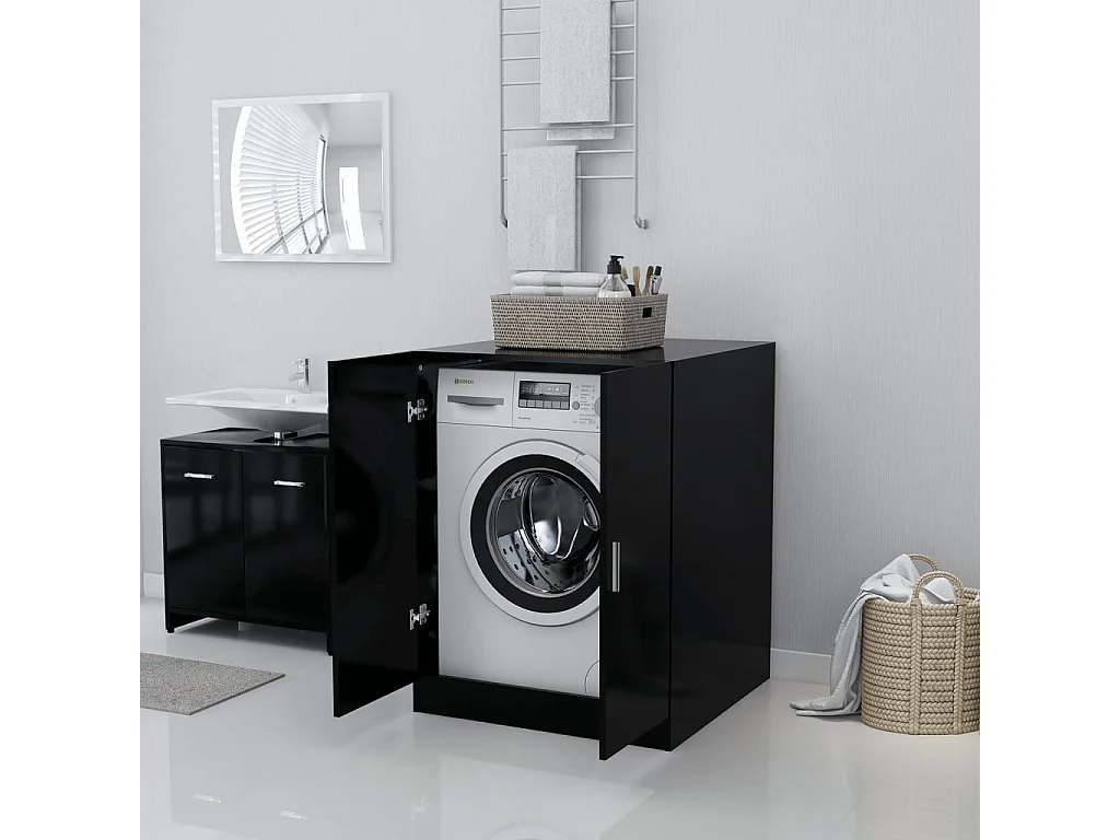 Meuble pour machine à laver Noir 71x71,5x91,5 cm