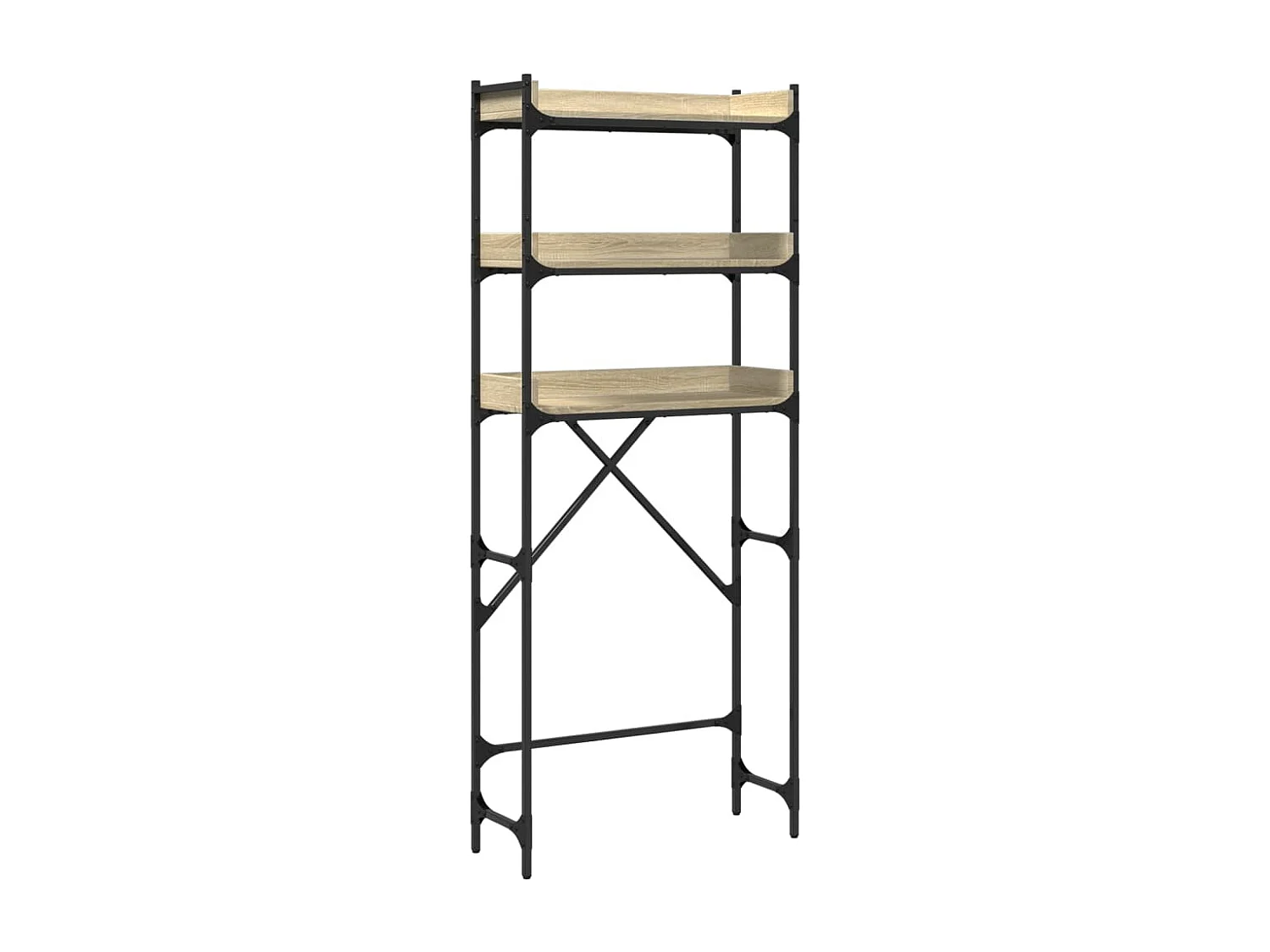 Prateleira para máquina de lavar em carvalho Sonoma 67x25x163 cm madeira projetada