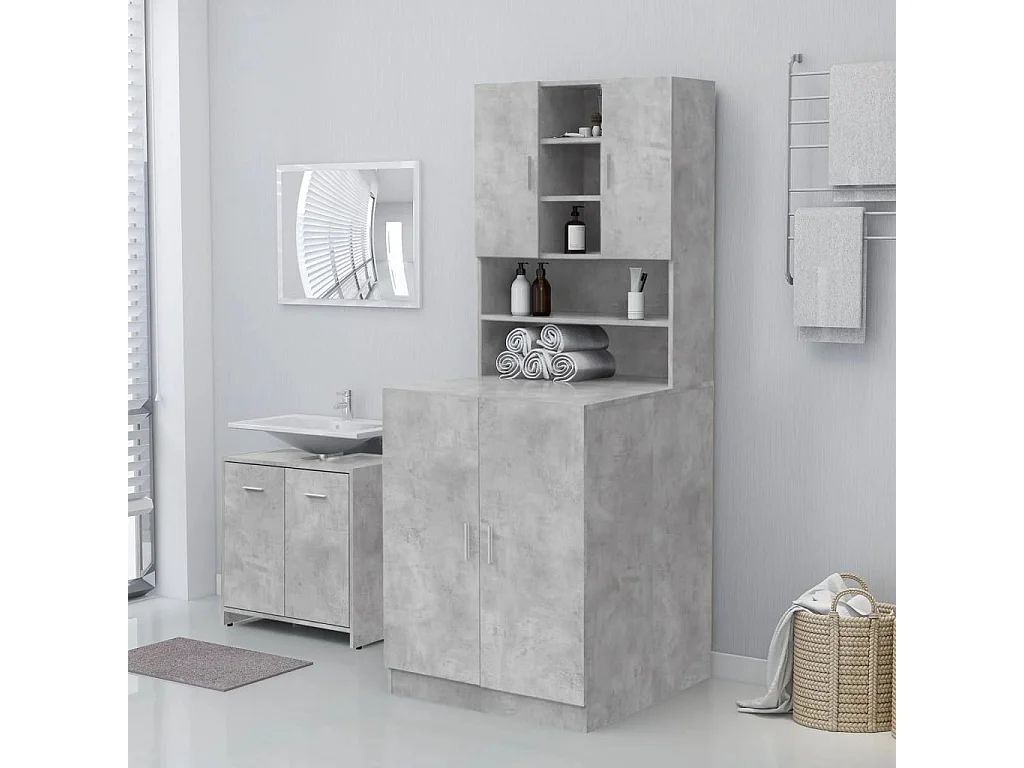 Meuble pour machine à laver Gris béton 71x71,5x91,5 cm