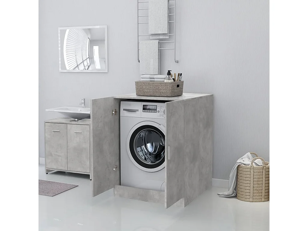 Meuble pour machine à laver Gris béton 71x71,5x91,5 cm