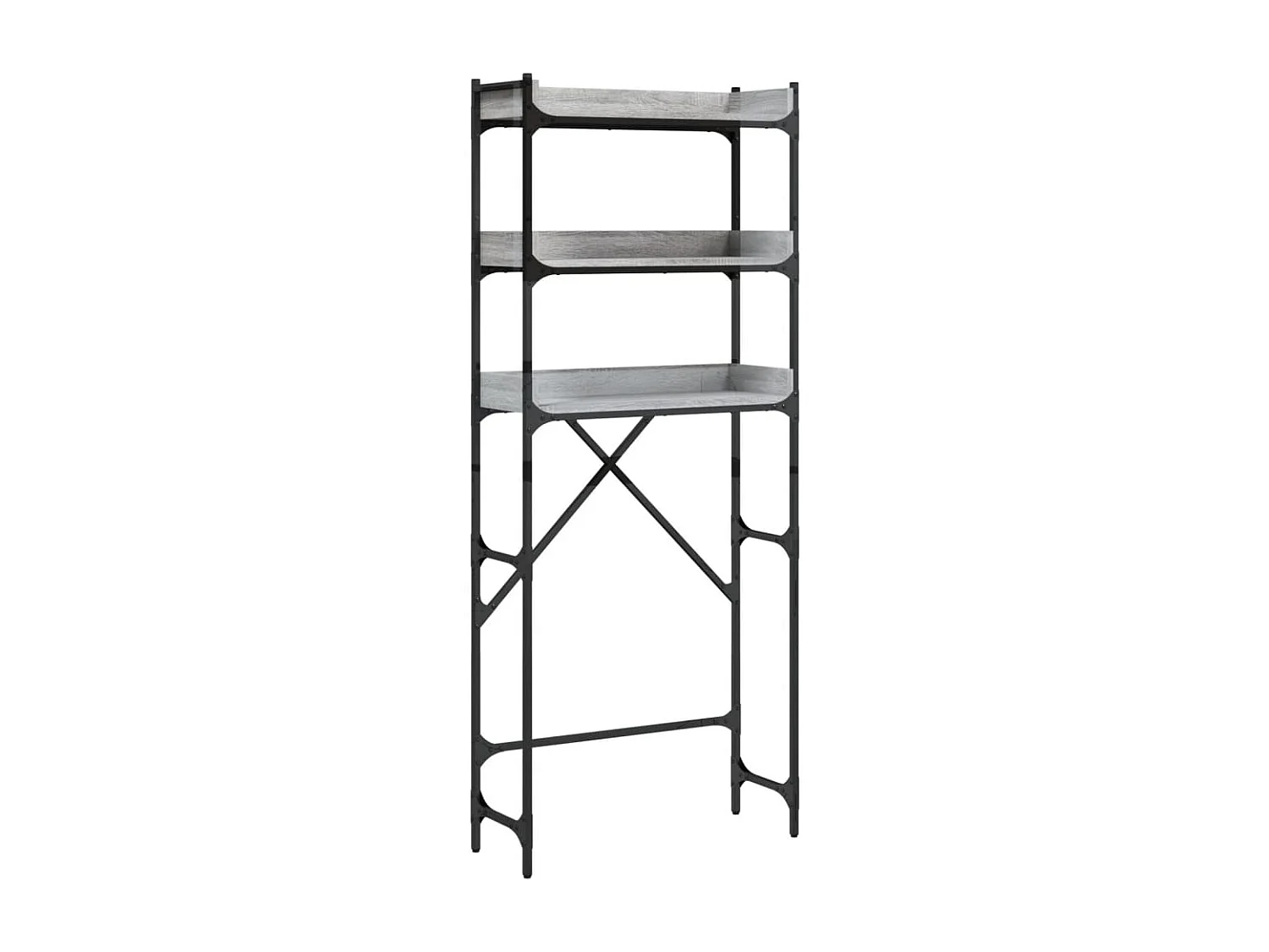 Étagère de lave-linge sonoma gris 67x25x163 cm bois ingénierie