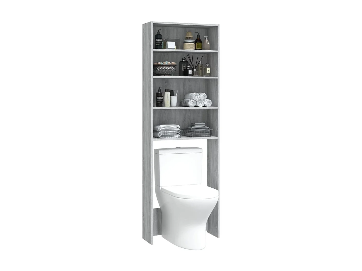 Mueble para lavadora Sonoma gris 64x24x190 cm