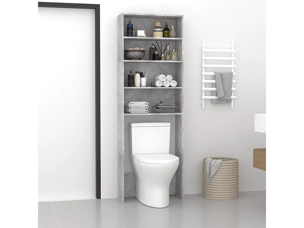 Mueble lavadora Gris hormigón 64x24x190 cm