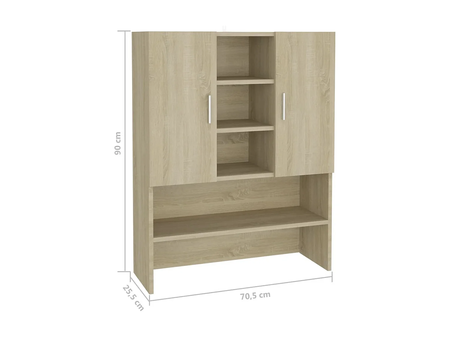 Meuble pour machine à laver Chêne sonoma 70,5x25,5x90 cm