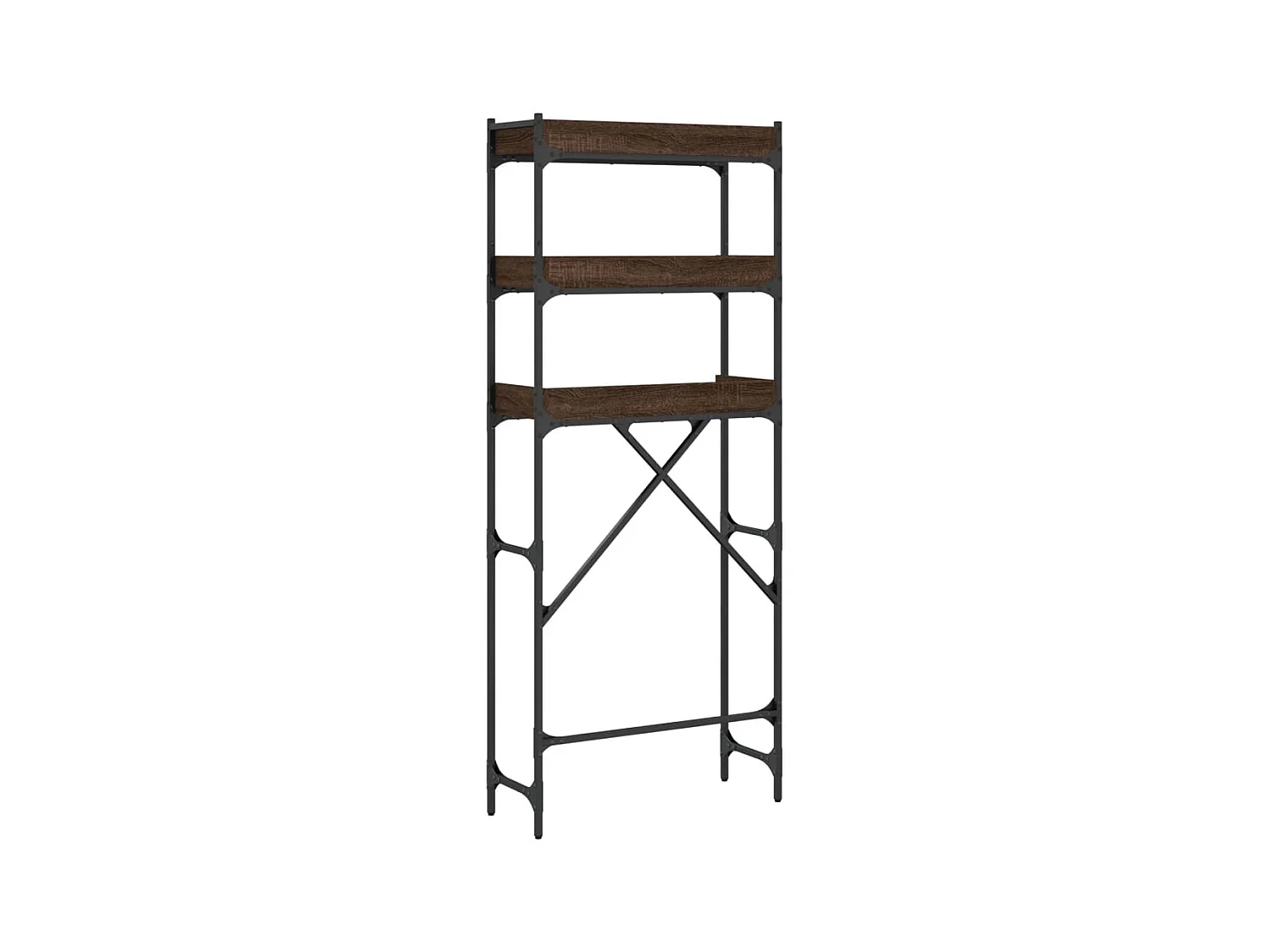 Bruin eiken wasmachineplank 67x25x163 cm samengesteld hout