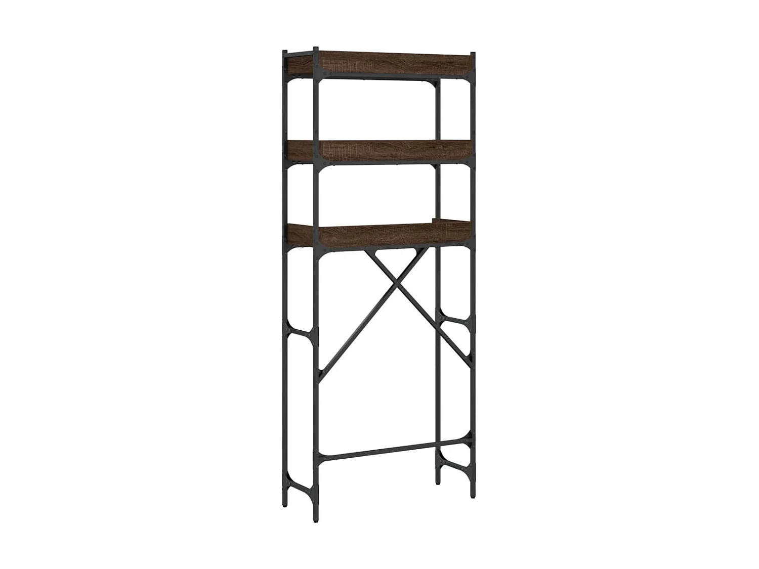 Étagère de lave-linge chêne marron 67x25x163 cm bois ingénierie