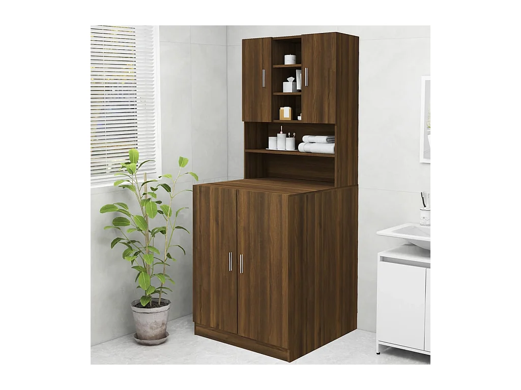 Meuble pour machine à laver Chêne marron 70,5x25,5x90 cm