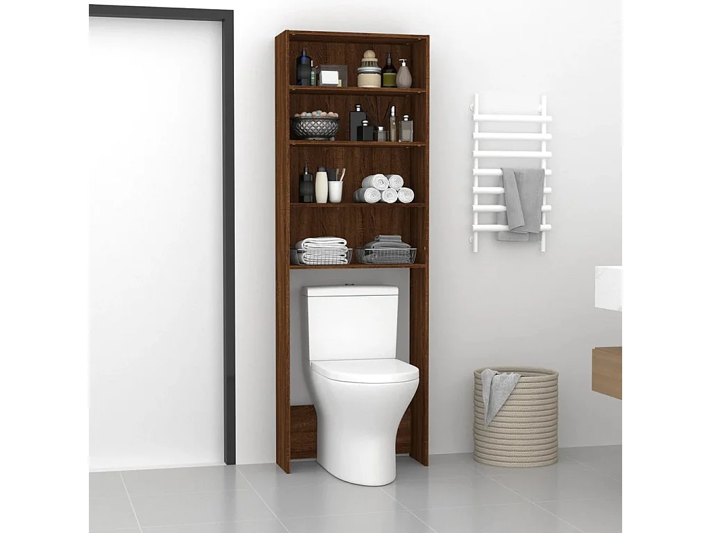 Meuble pour machine à laver Chêne marron 64x24x190 cm