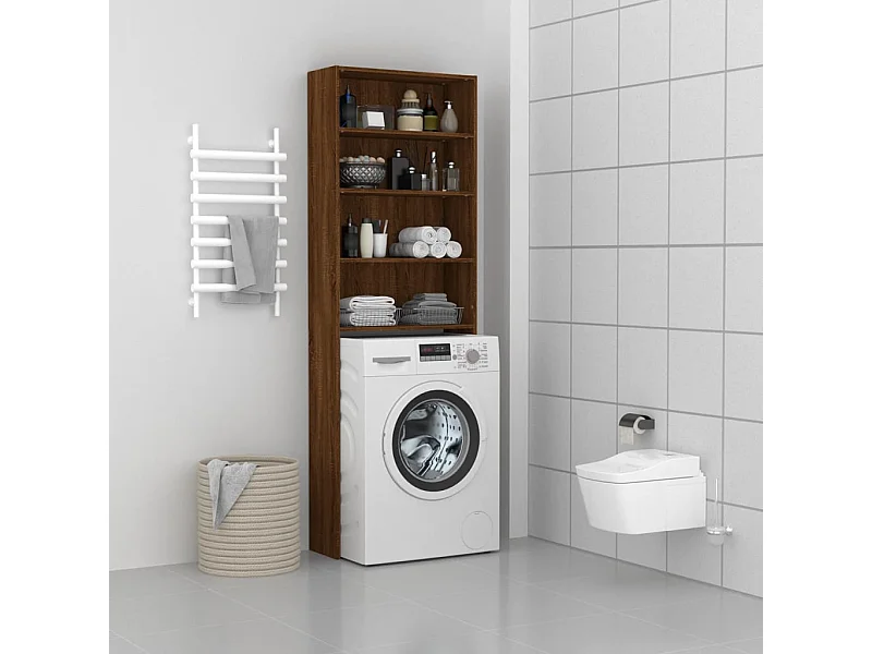 Meuble pour machine à laver Chêne marron 64x24x190 cm