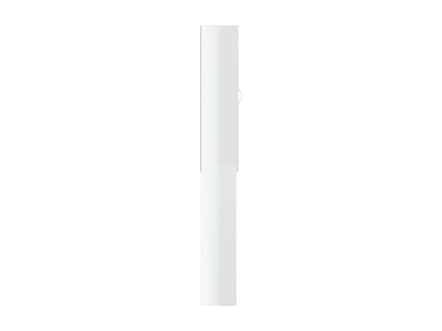 Armário para máquina de lavar branco brilhante 64x25,5x190 cm