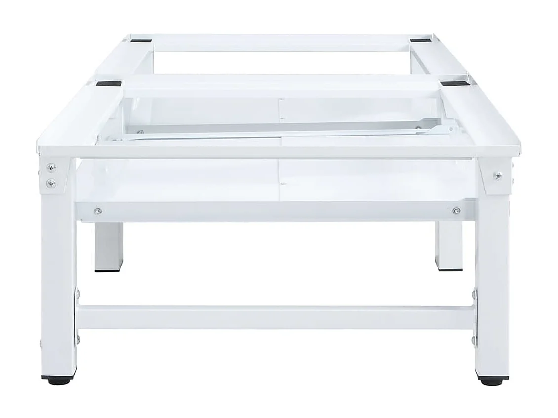Pedestal de Lavadora e Secadora e Prateleira Deslizante Branco