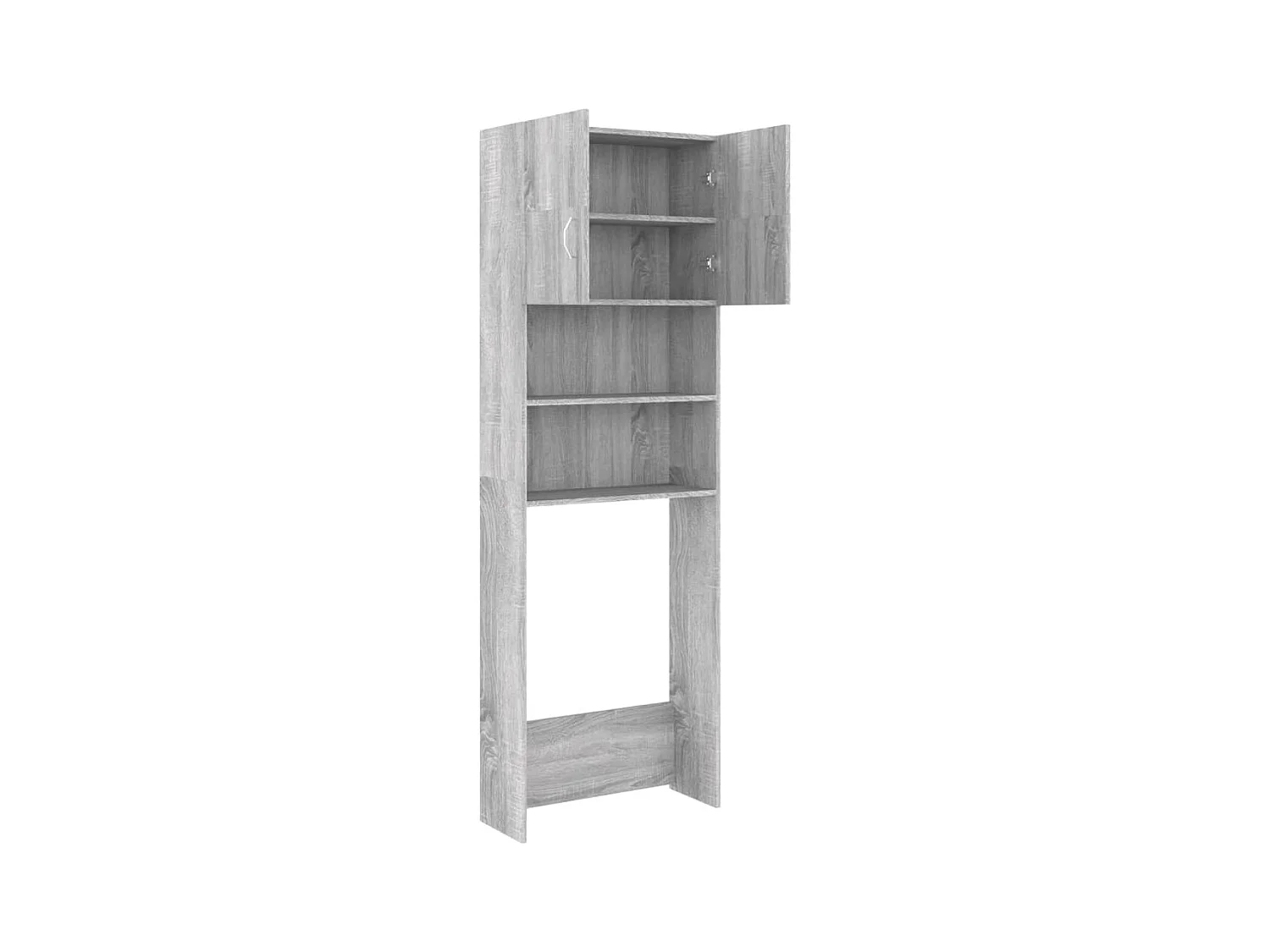 Schrank für Waschmaschine Sonoma grau 64x25,5x190 cm