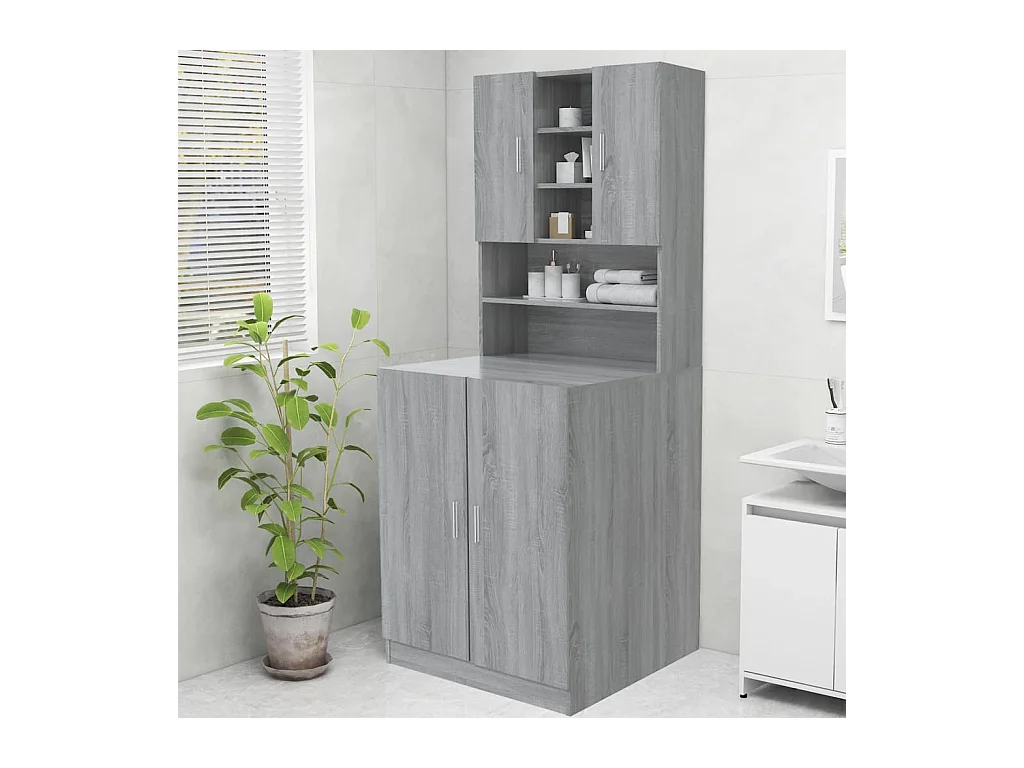 Meuble pour machine à laver Sonoma gris 70,5x25,5x90 cm