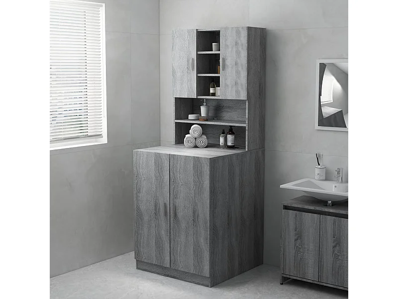 Meuble pour machine à laver Sonoma gris 71x71,5x91,5 cm