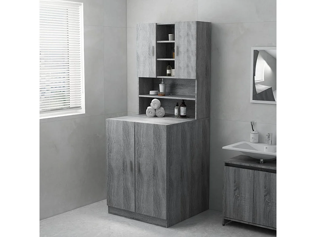 Meuble pour machine à laver Sonoma gris 71x71,5x91,5 cm