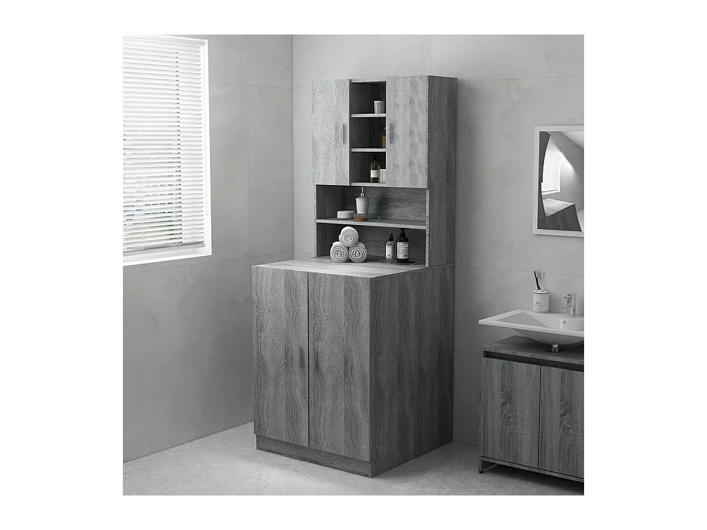 Meuble pour machine à laver Sonoma gris 71x71,5x91,5 cm