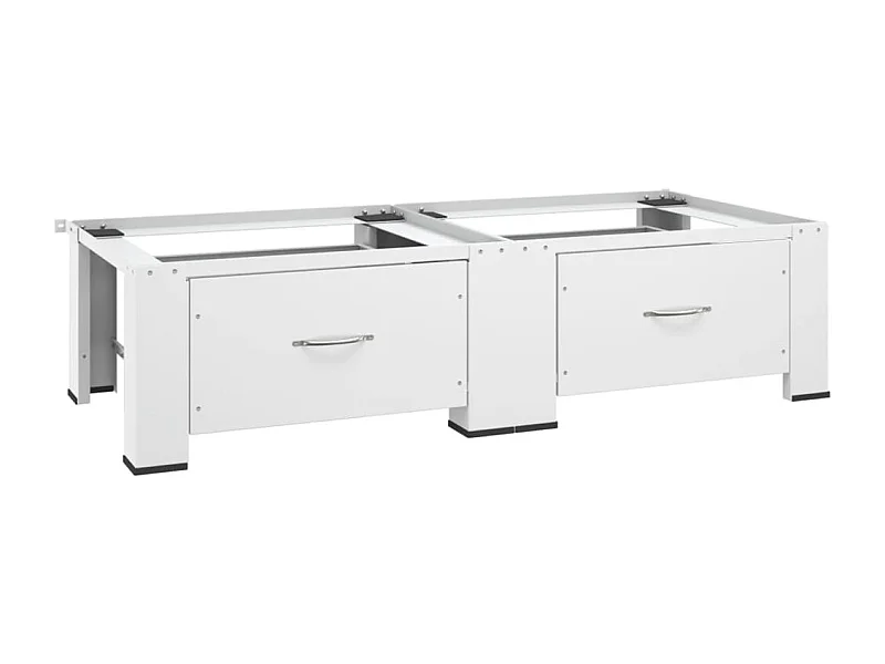 Colonna Doppia per Lavatrice e Asciugatrice con Cassetti Bianca