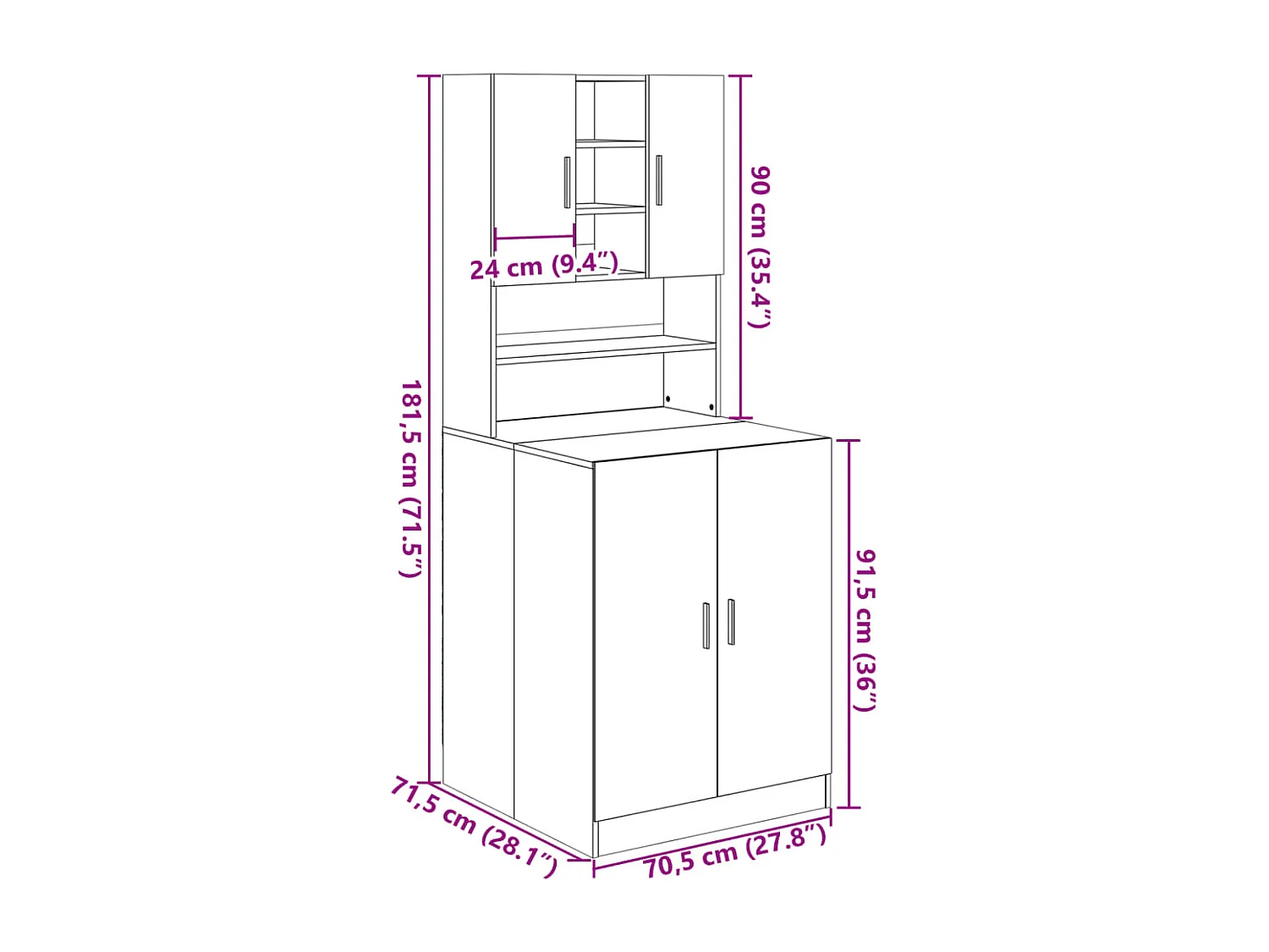 Armoires pour machine à laver 2pcs chêne sonoma bois ingénierie