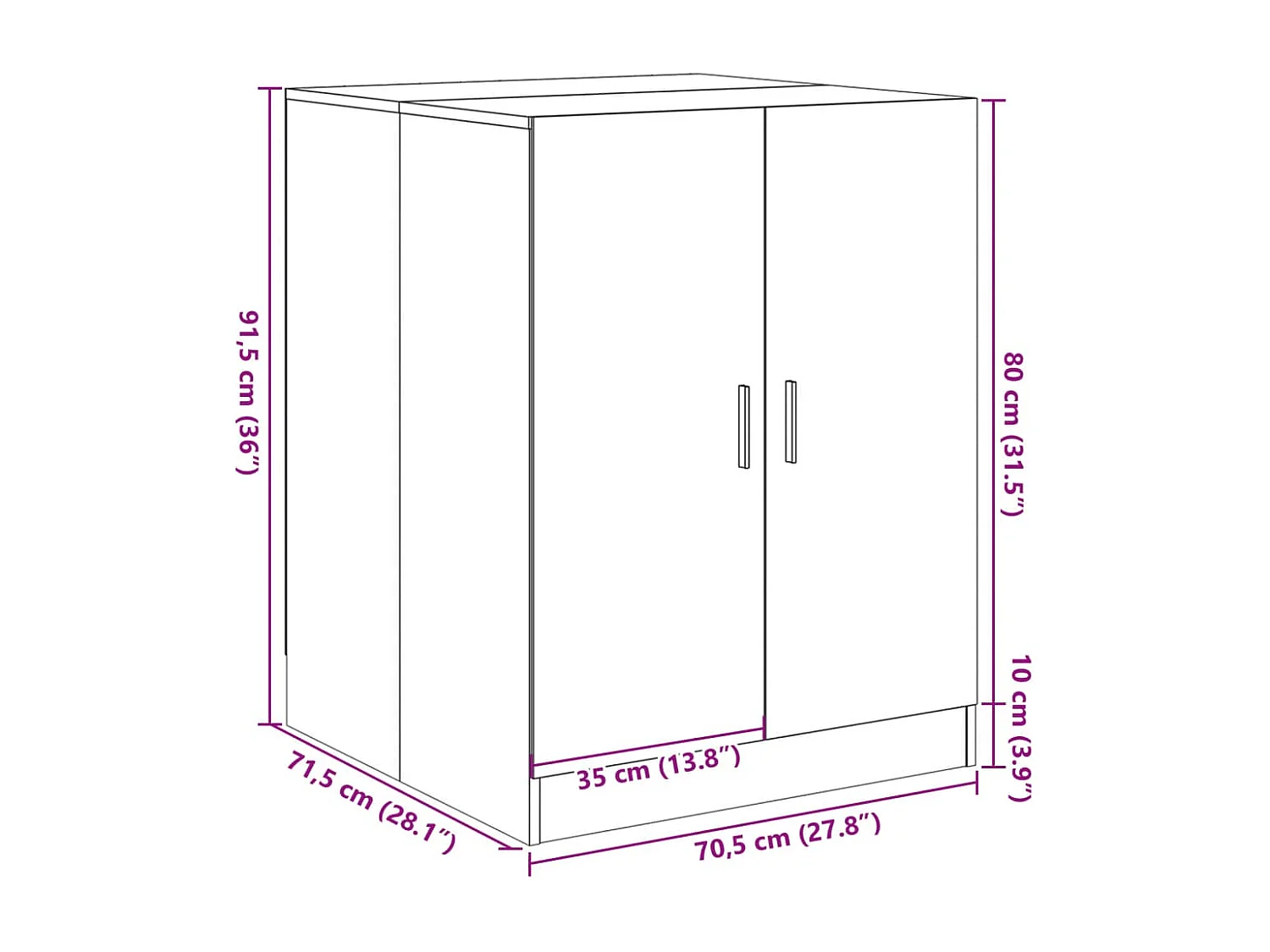 Meuble pour machine à laver chêne sonoma 70,5x71,5x91,5 cm