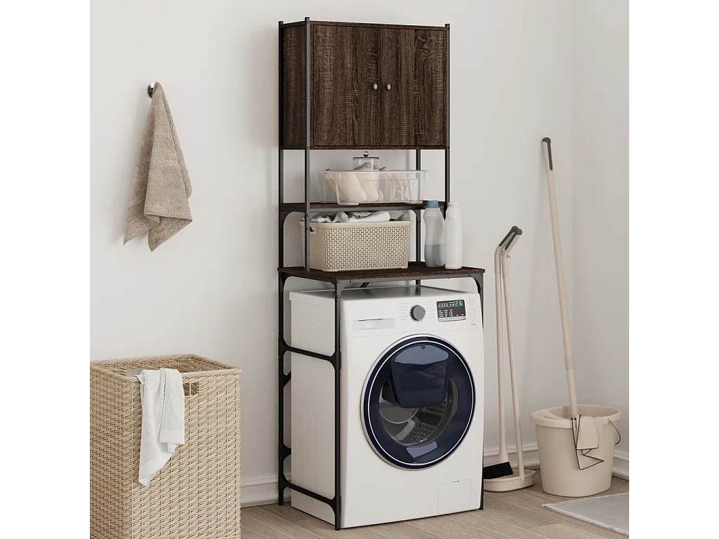 Armoire de machine à laver chêne marron 68x48,5x194 cm