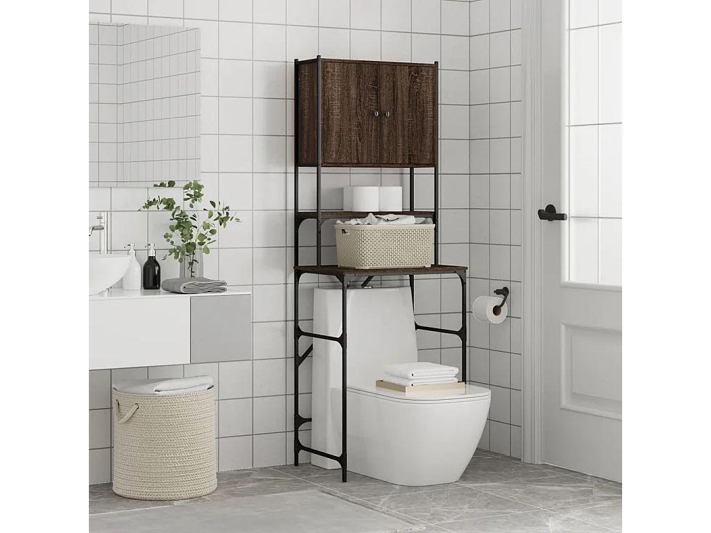 Armoire de machine à laver chêne marron 68x48,5x194 cm