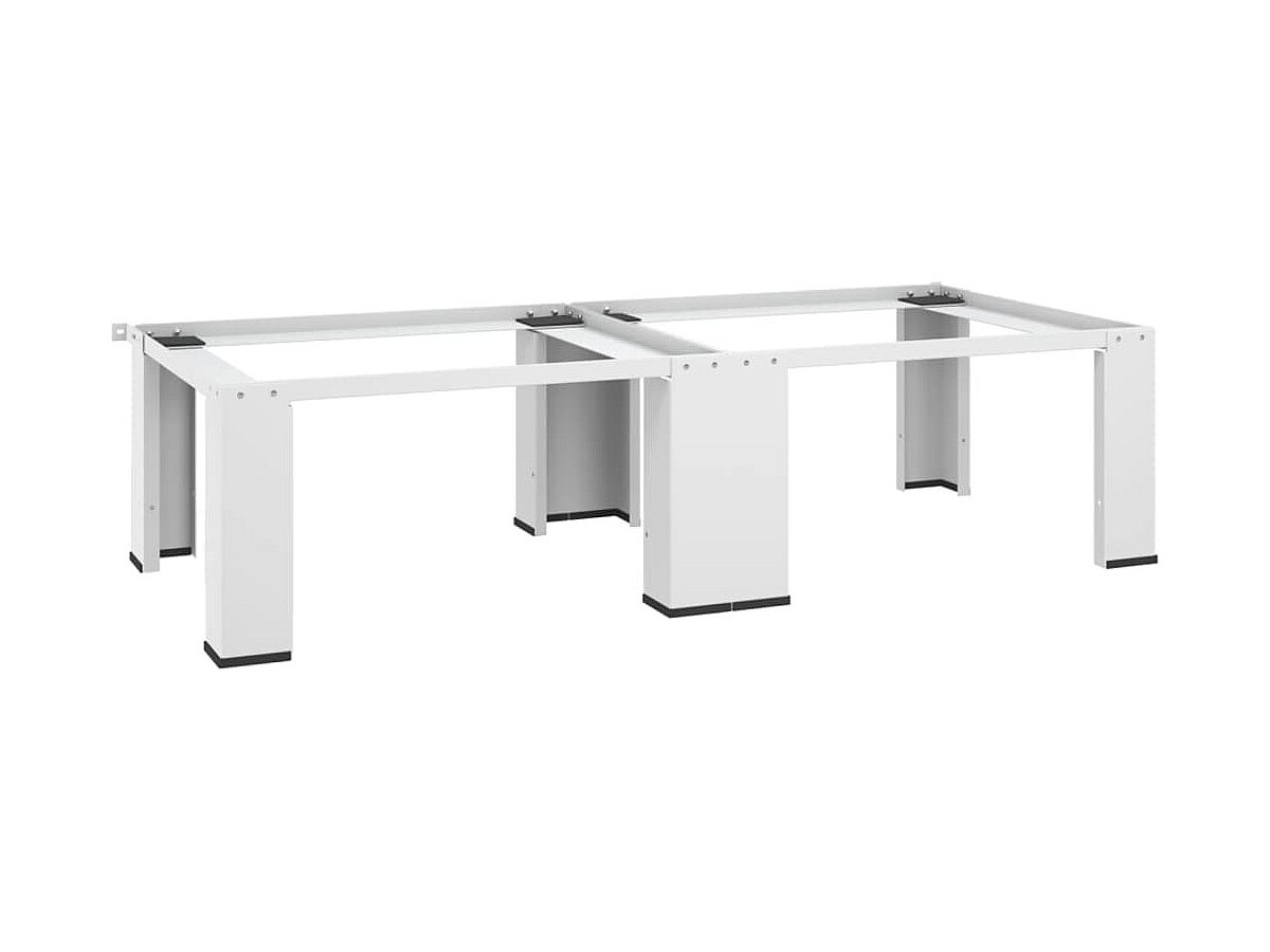 Socle double pour lave-linge et sèche-linge Blanc