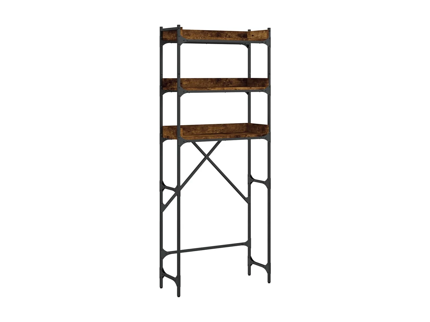 Mensola per lavatrice rovere affumicato 67x25x163 cm multistrato