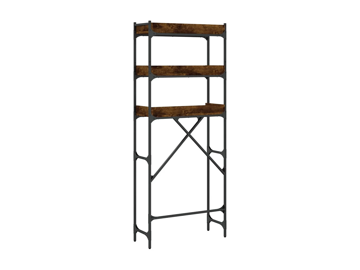 Mensola per lavatrice rovere affumicato 67x25x163 cm multistrato