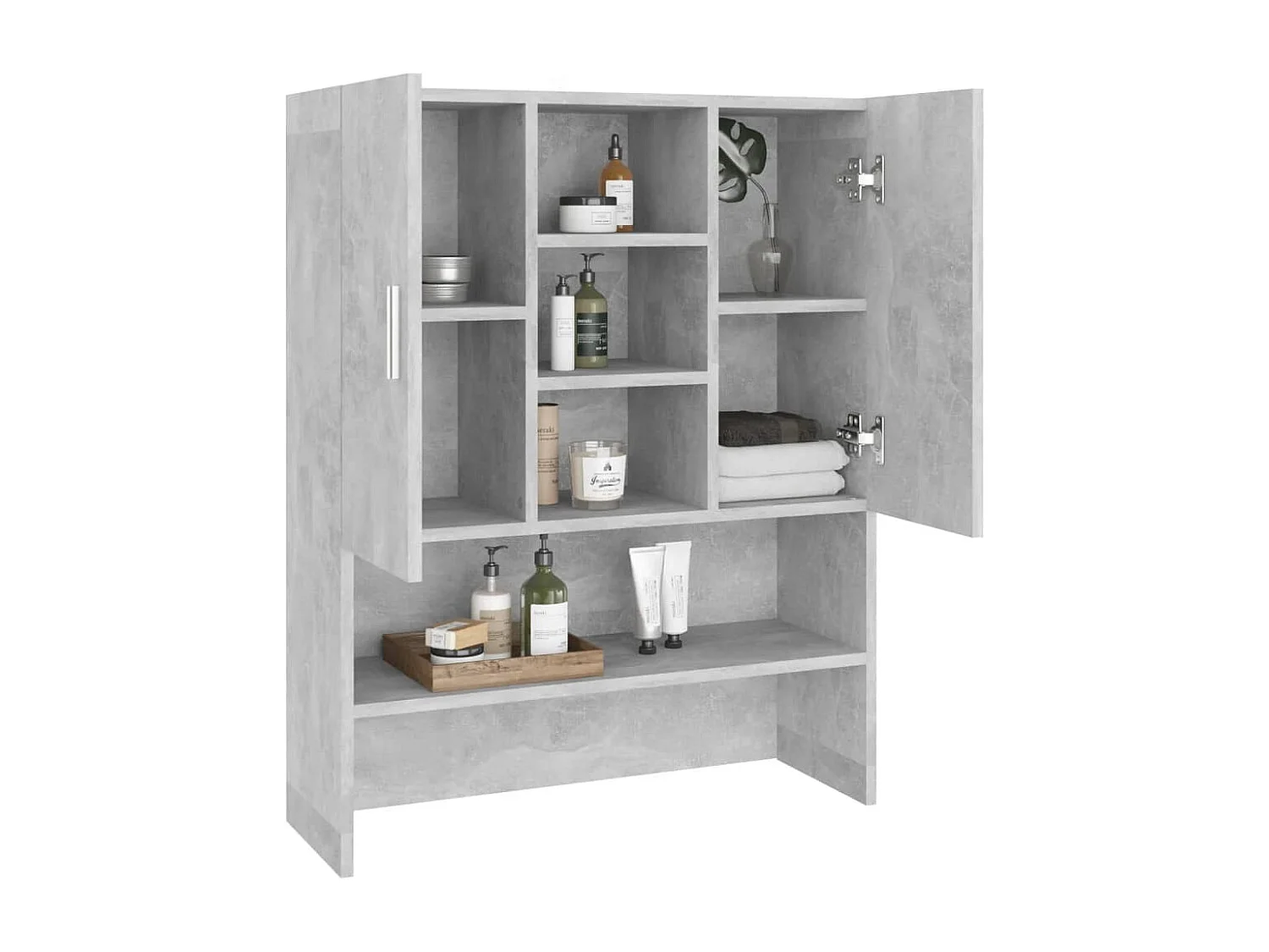 Kast voor wasmachine Betongrijs 70,5x25,5x90 cm