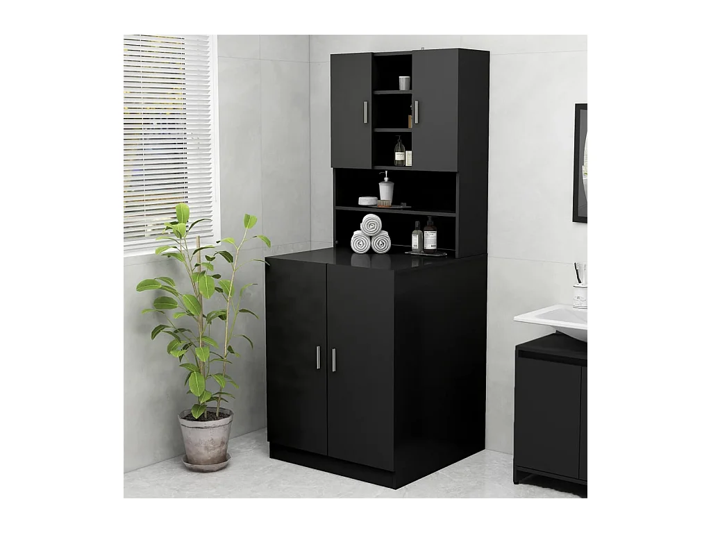 Meuble pour machine à laver Noir