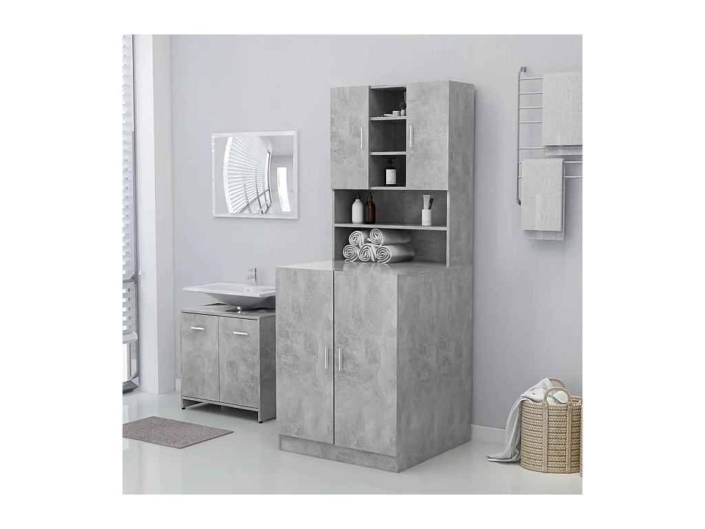 Mobile lavatrice Grigio cemento