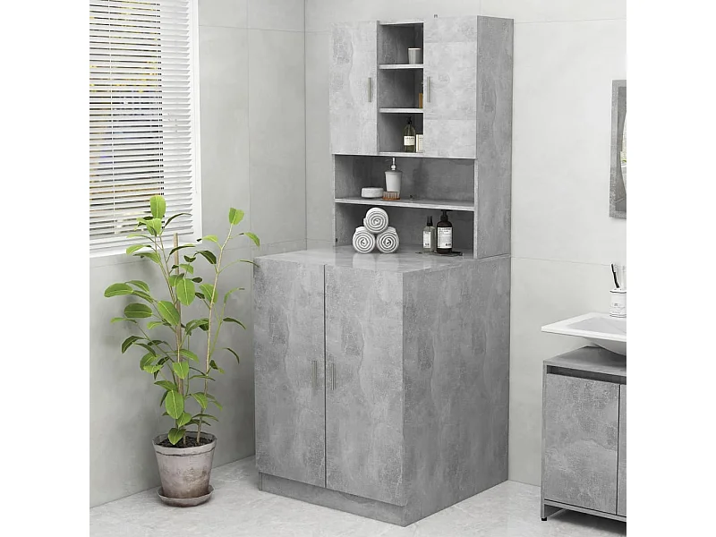 Waschmaschinenschrank Betongrau