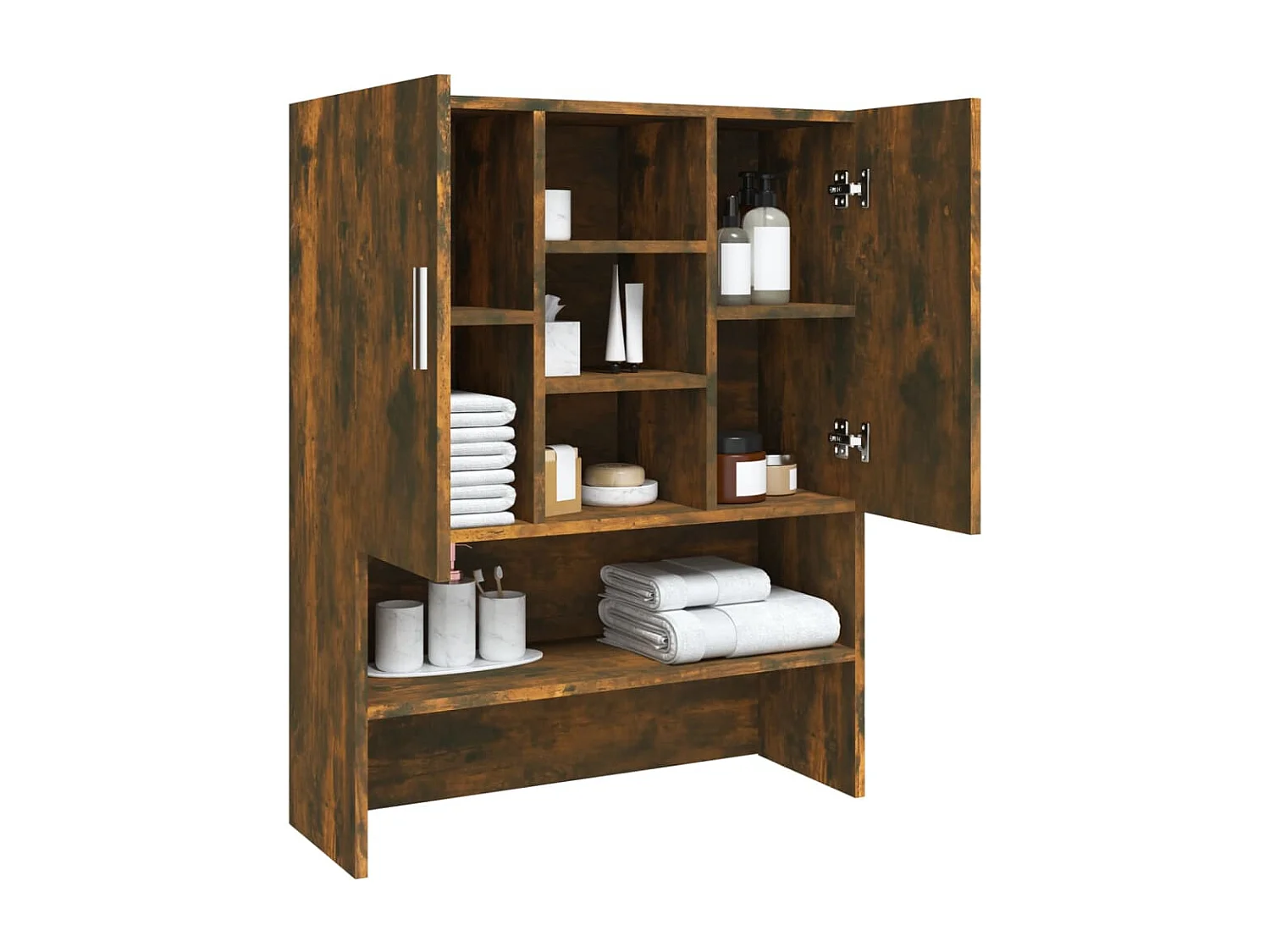 Meuble pour machine à laver Chêne fumé 70,5x25,5x90 cm