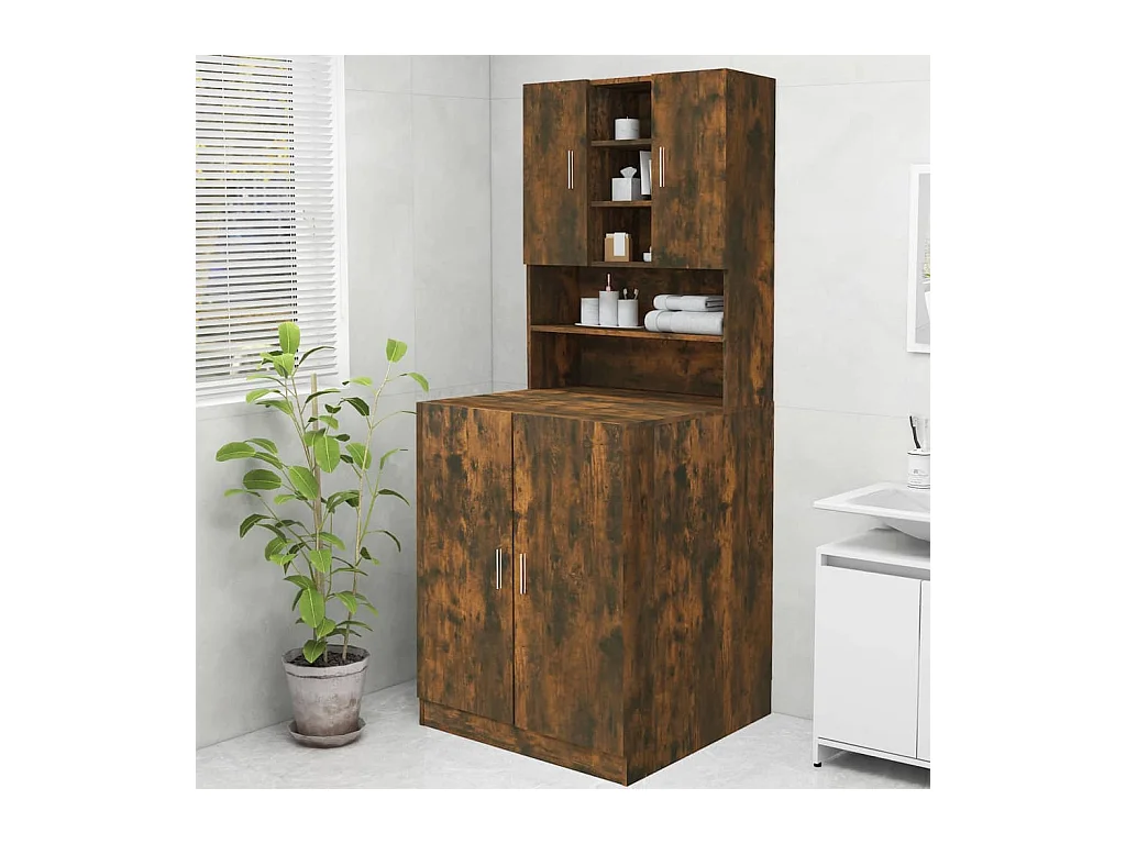 Waschmaschinenschrank Räuchereiche 70,5x25,5x90 cm