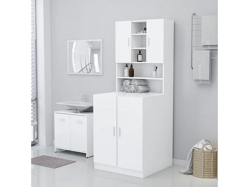 Armário para máquina de lavar Branco 71x71,5x91,5 cm