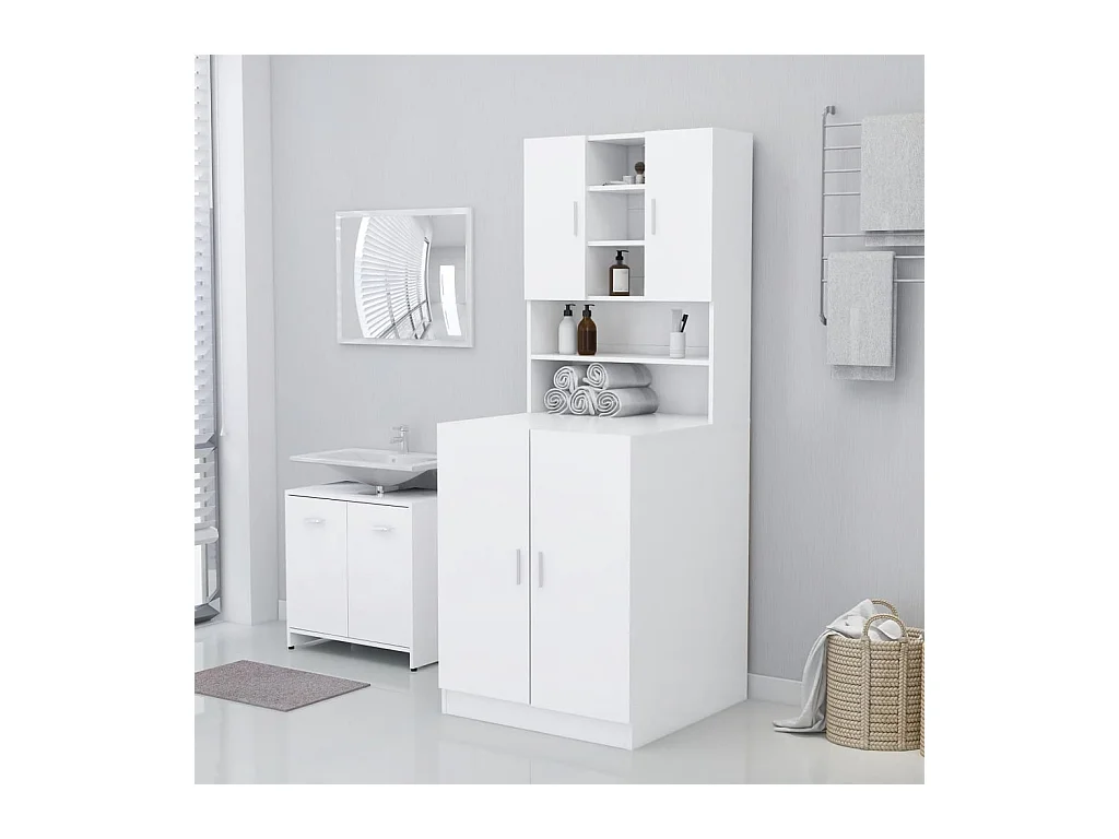 Mobile per lavatrice Bianco 71x71,5x91,5 cm