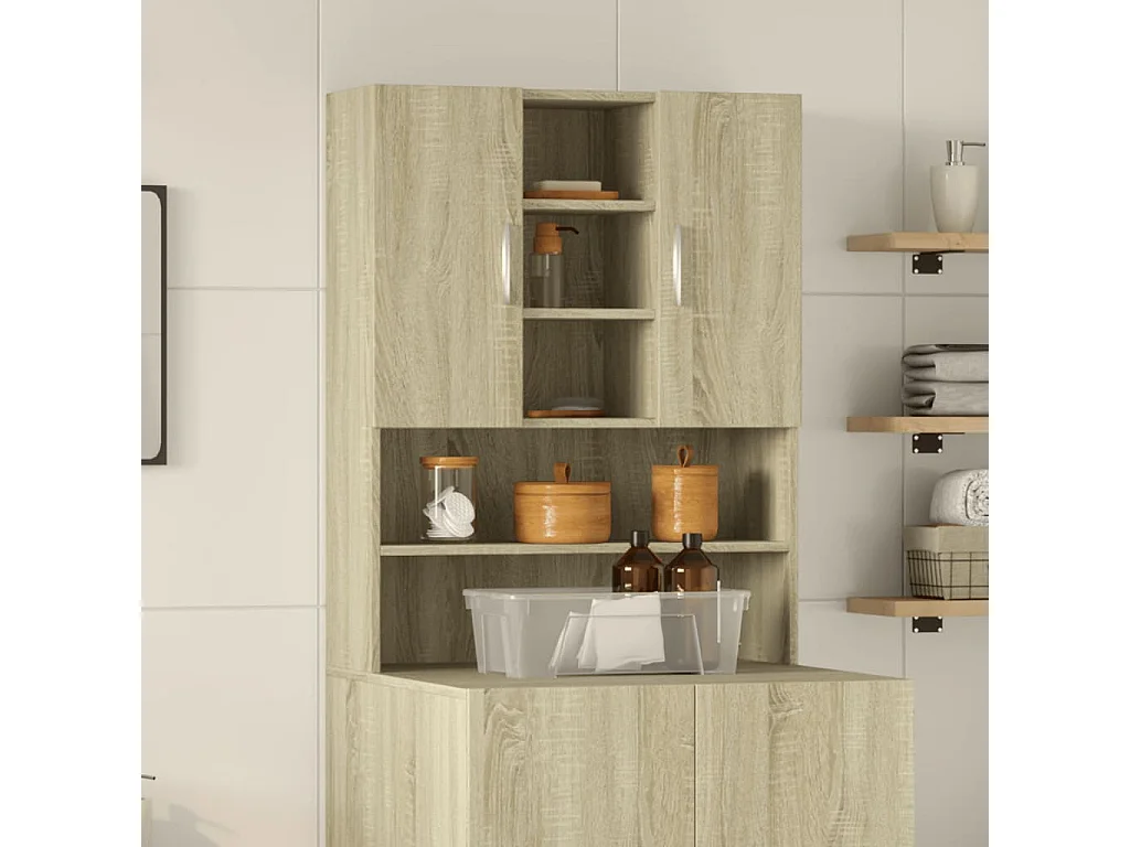 Meuble pour machine à laver Chêne sonoma 70,5x24x90 cm