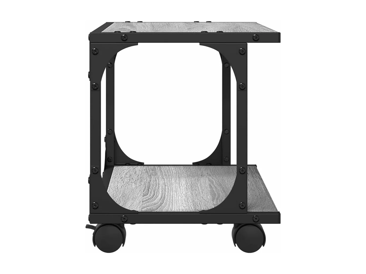 Support d'imprimante à 2 niveaux sonoma gris 41x28x33,5 cm
