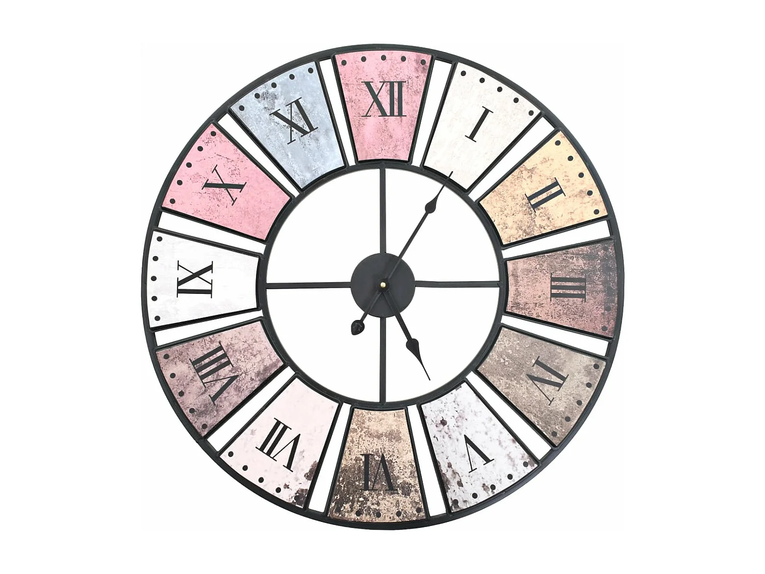 Horloge murale vintage avec mouvement à quartz 60 cm XXL