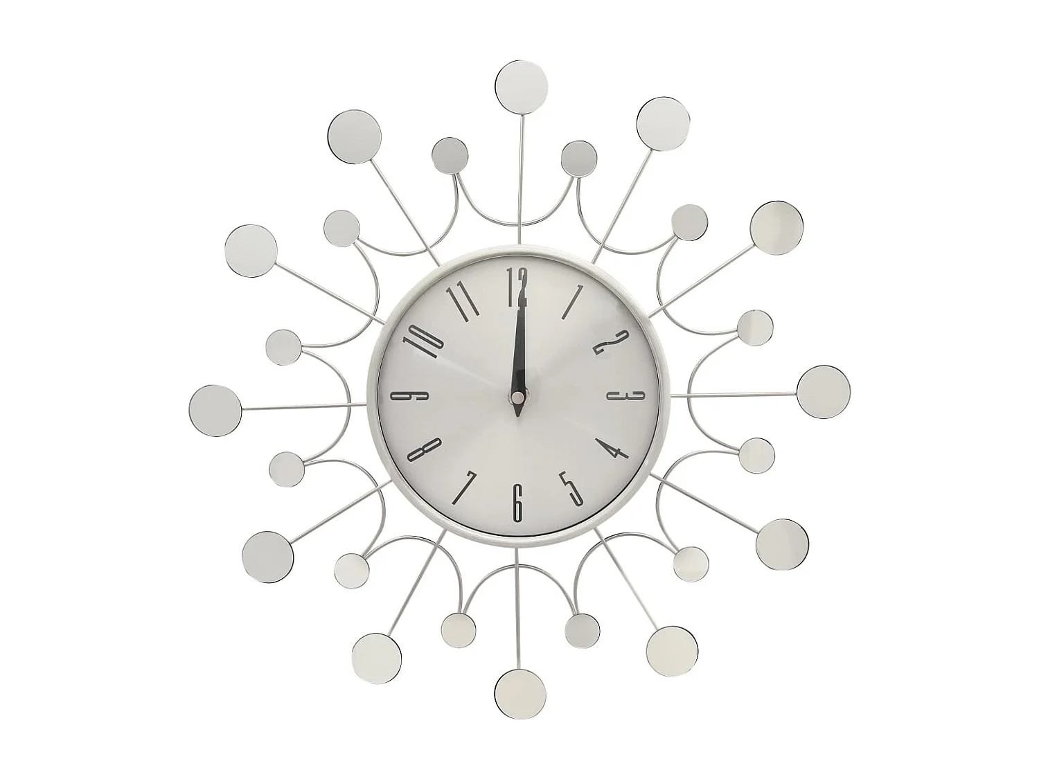 325165 Orologio da parete Argento 40 cm Metallo