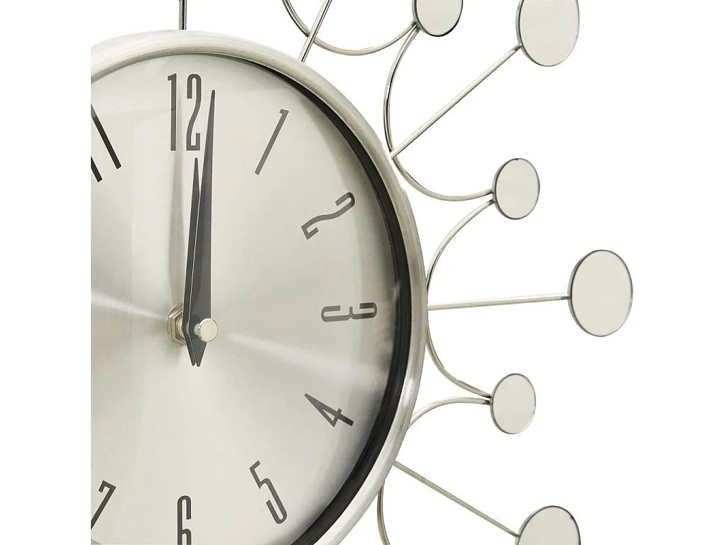 325165 Orologio da parete Argento 40 cm Metallo