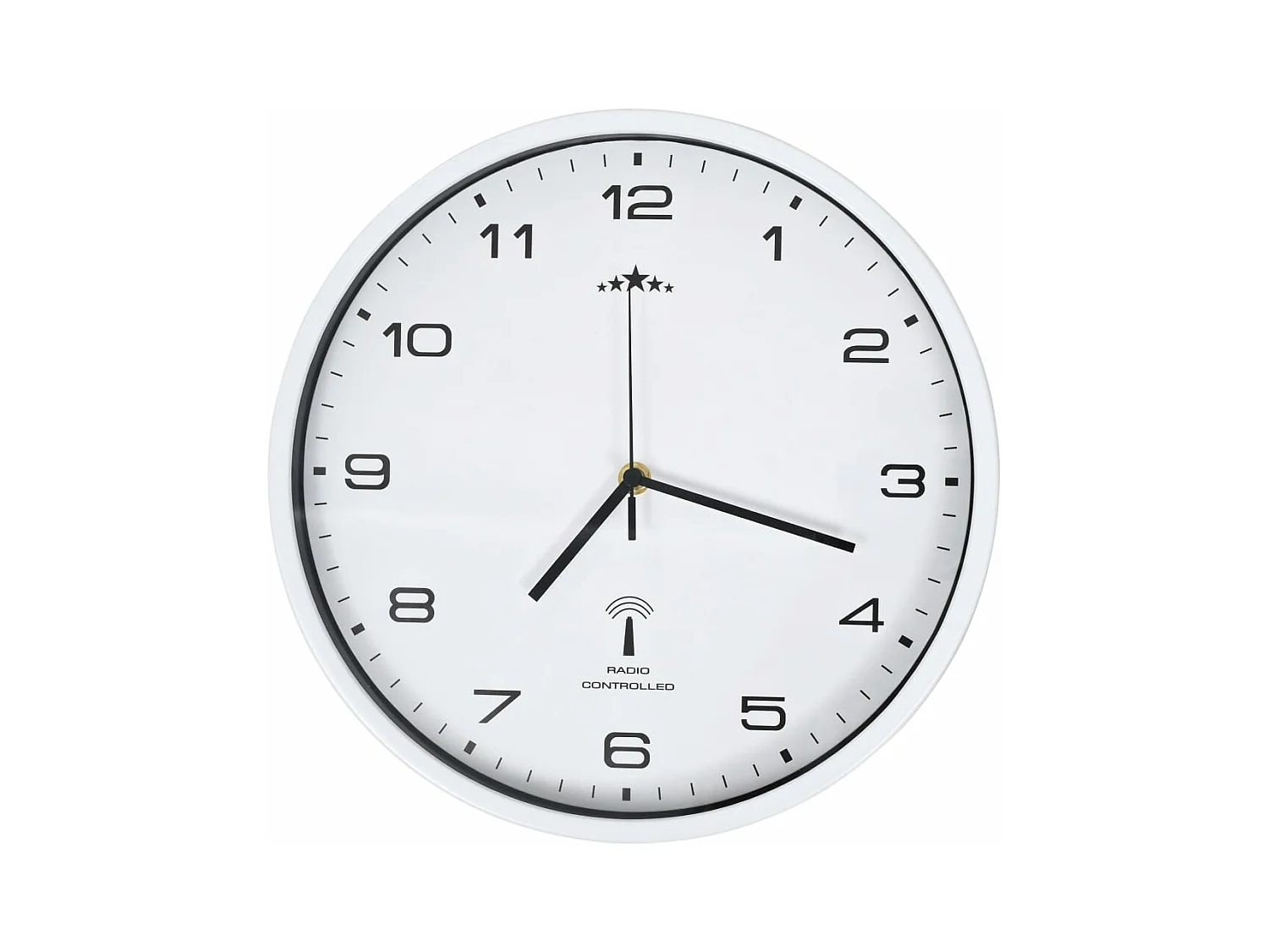 Reloj de pared radiocontrolado con movimiento de cuarzo 31 cm Blanco