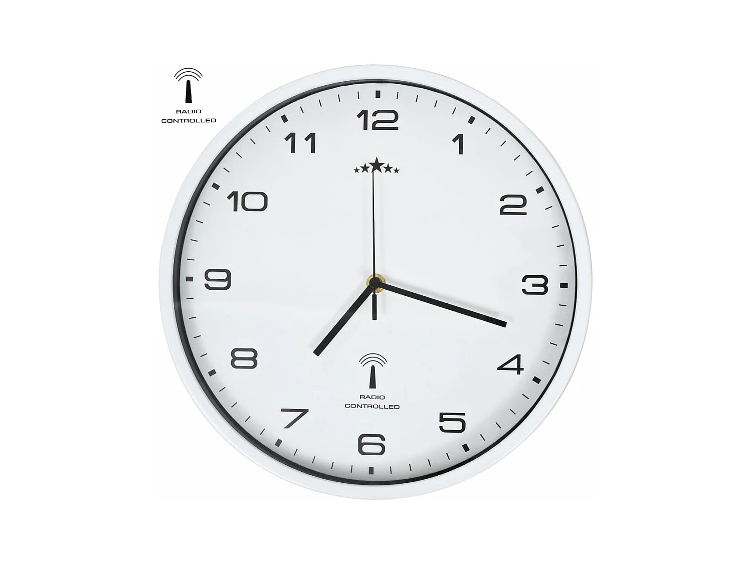Horloge murale radioguidée avec mouvement à quartz 31 cm Blanc