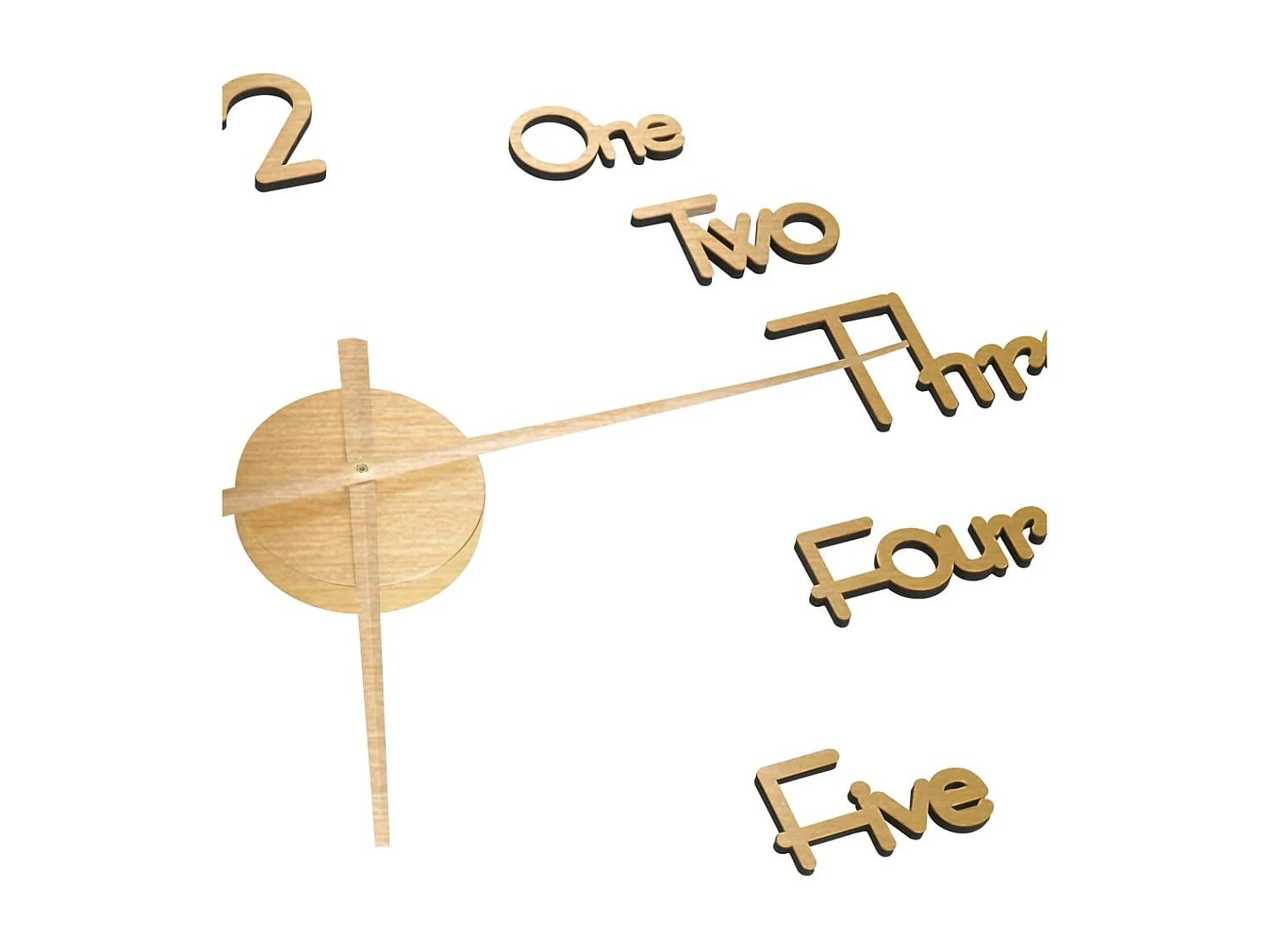 Relógio de parede 3D Design moderno dourado 100 cm XXL